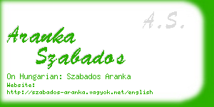aranka szabados business card
